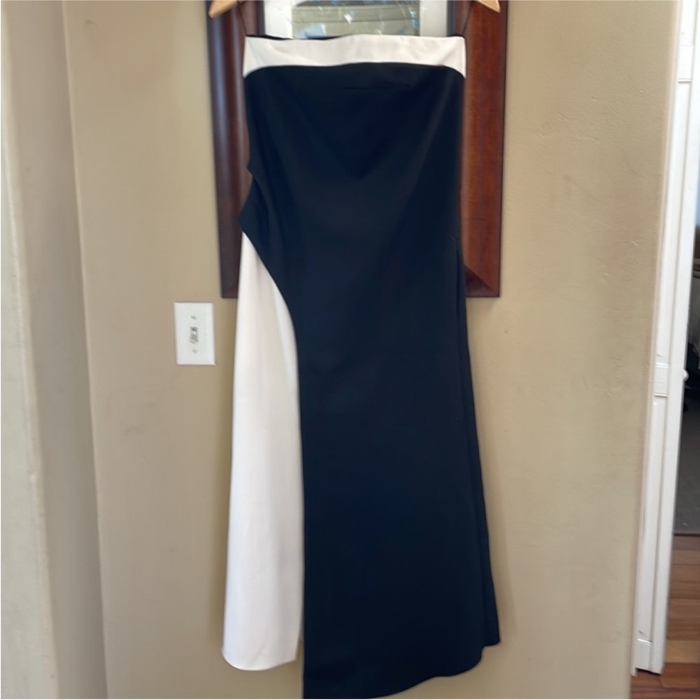 ZARA Wool Blend Limited Edition Strapless
Structured Midi Dress XS